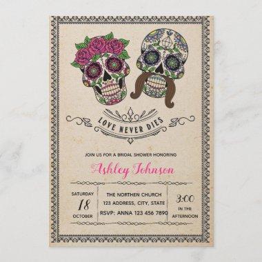 Day of the dead bridal shower Invitations