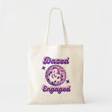 Dazed and Engaged Purple Retro Disco Bachelorette Tote Bag