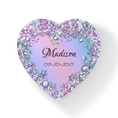 Dazzling Gems PERSONALIZED NAME Irides Holograph Paperweight
