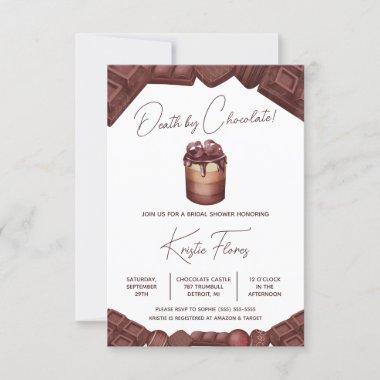 Death by Chocolate, Chocolate Party, Bridal Shower Invitations