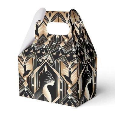 Decorative Abstract Black Cat Favor Box