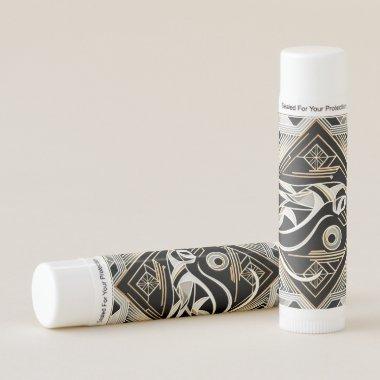 Decorative Abstract Black Cat Lip Balm