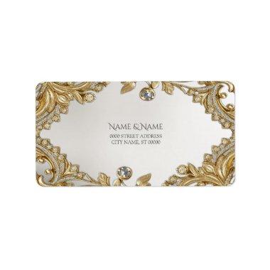 Decorative Gold Address Label