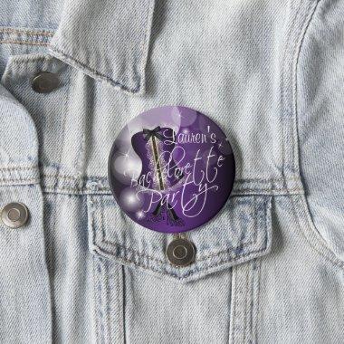 Deep Purple Bachelorette Party Pinback Button