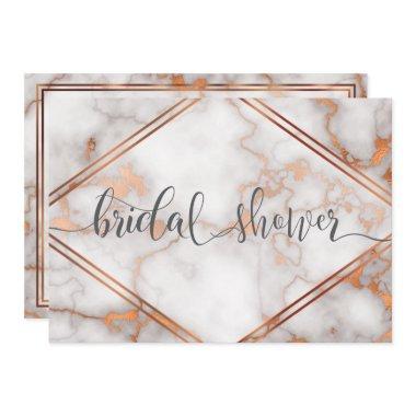 Deep Rose Gold / Copper Marble Calligraphy