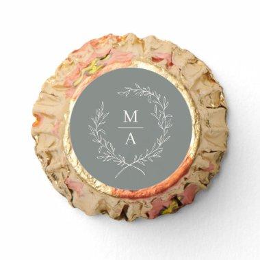 Deep Sage Simple Elegant Monogram Reese's Peanut Butter Cups