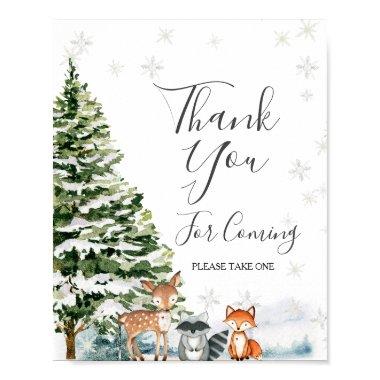 Deer Winter ONEderland Thank you for coming Poster