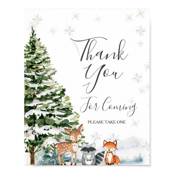 Deer Winter ONEderland Thank you for coming Poster
