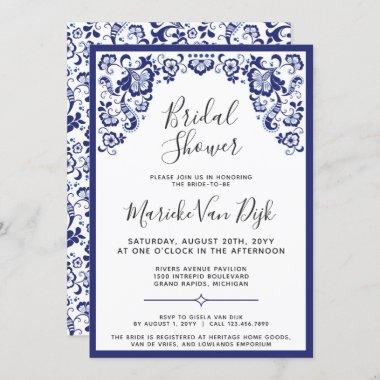 Delfts Blauw | Delft Blue Dutch Bridal Shower Invitations