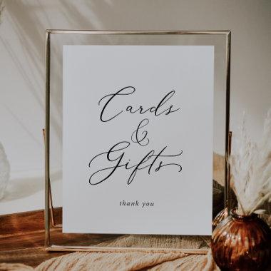 Delicate Black Calligraphy Invitations and Gifts Sign