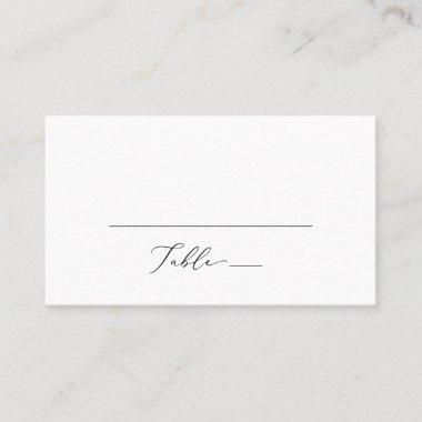 Delicate Black Calligraphy Flat Wedding Place Invitations
