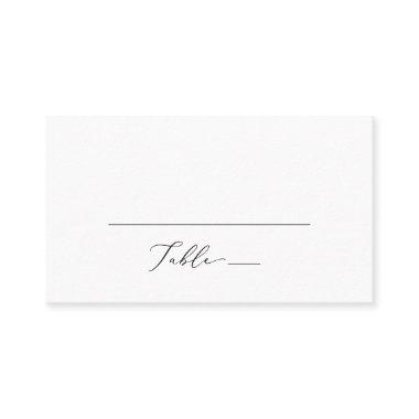 Delicate Black Calligraphy Flat Wedding Place Invitations