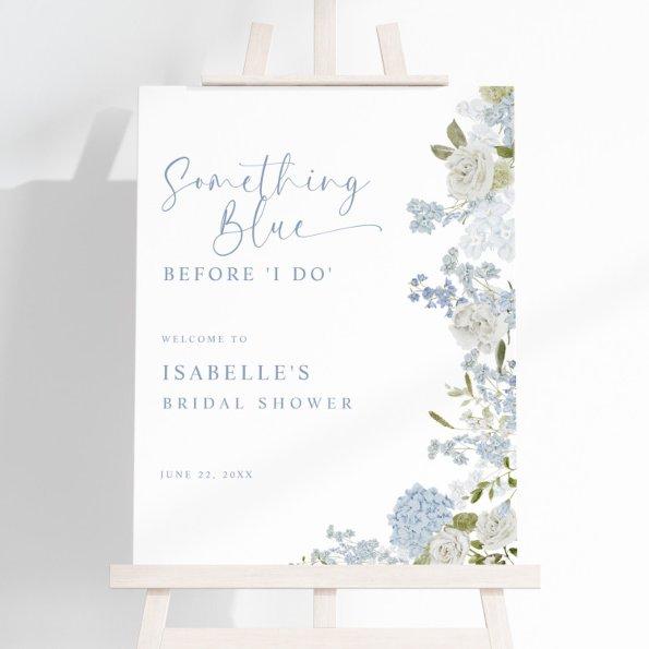 Delicate Blue Green Floral  Welcome Foam Board