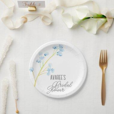 Delicate Blue Wildflower        Paper Plates