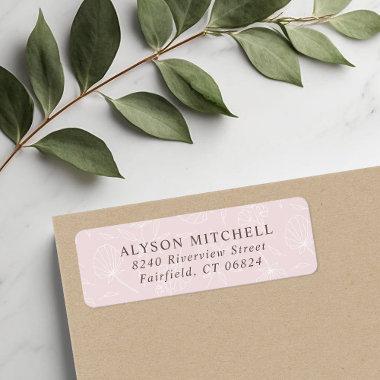 Delicate Blush Floral Return Address Label