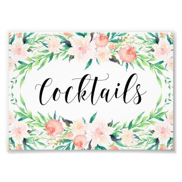 Delicate Bouquet Cocktails Print