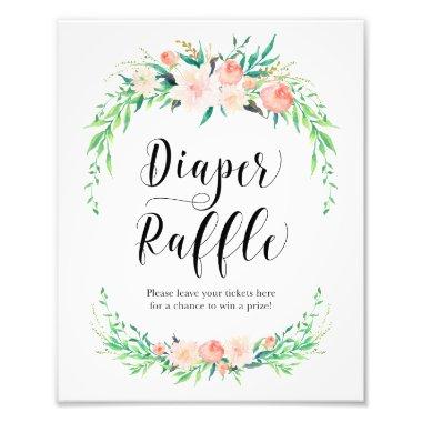 Delicate Bouquet Diaper Raffle Print