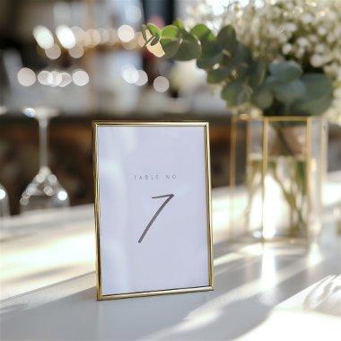 Delicate Calligraphy Table Seven Table Number