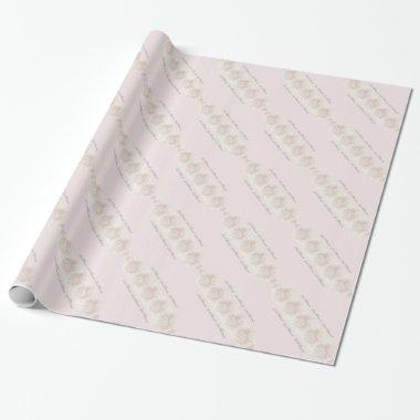 Delicate Creamy Lace Wedding  Romance Wrapping Paper