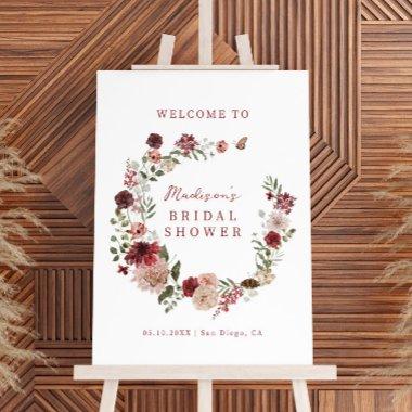 Delicate Fall Floral Wreath  Welcome Foam Board