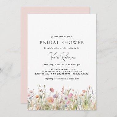 Delicate Floral | Airy Spring Garden Bridal Shower Invitations