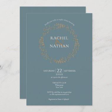Delicate Floral Garland | Couples Shower Invitations