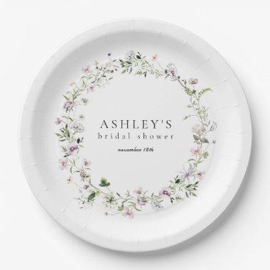 Delicate Floral Lavender  Paper Plates