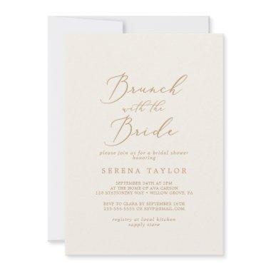 Delicate Gold and Cream Brunch with the Bride