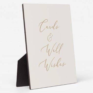 Delicate Gold and Cream  and Well Wishes Plaque
