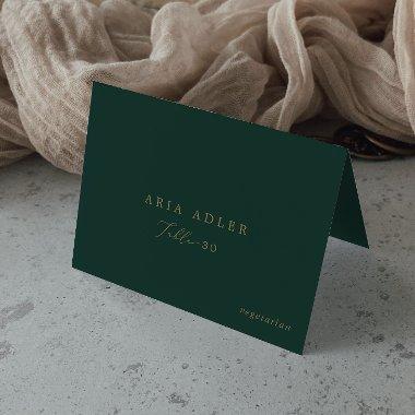 Delicate Gold and Green Menu Option Place