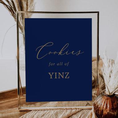 Delicate Gold and Navy Cookies for all of Yinz Poster