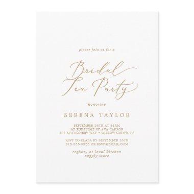 Delicate Gold Calligraphy Bridal Tea Party