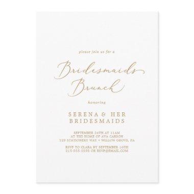 Delicate Gold Calligraphy Bridesmaids Brunch