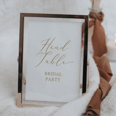 Delicate Gold Calligraphy Head Table Table Number