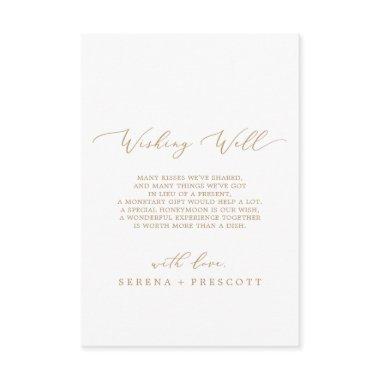 Delicate Gold Calligraphy Wishing Well