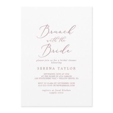 Delicate Rose Gold Brunch with the Bride Shower Invitations