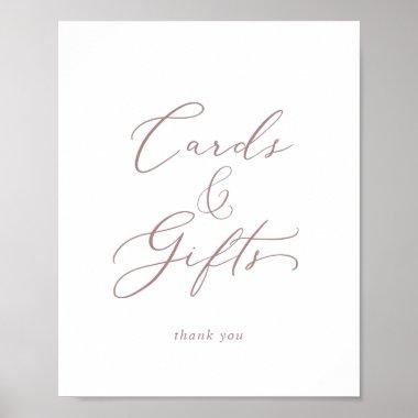 Delicate Rose Gold Invitations and Gifts Sign
