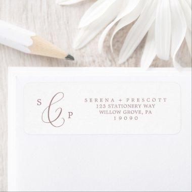 Delicate Rose Gold Return Address Label