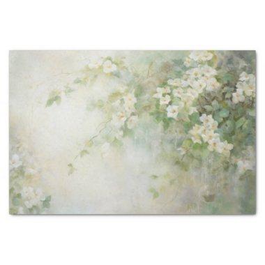 Delicate, Soft Beautiful Elegant Florals Decoupage Tissue Paper