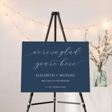 Delicate We're So Glad You're Here Wedding Welcome Foam Board