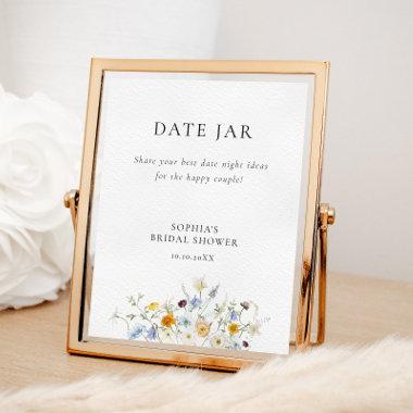Delicate Wildflower Date Jar Poster