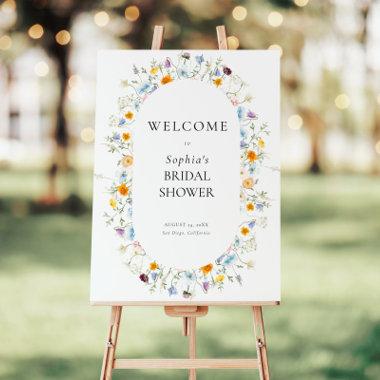 Delicate Wildflower Frame Welcome Sign
