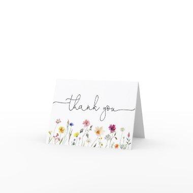 Delicate Wildflower Meadow Thank You Invitations