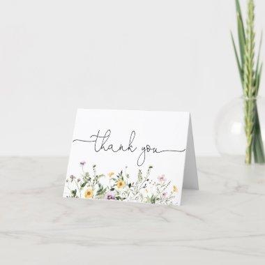 Delicate Wildflower Thank You Invitations
