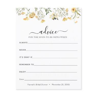 Delicate Yellow Wildflower Advice for Newlyweds