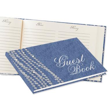 Denim and Diamond Birthday Party Guest Book