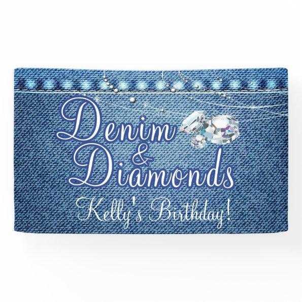 Denim and Diamonds Party Banner