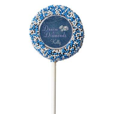 Denim and Diamonds Party Chocolate Dipped Oreo Pop