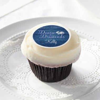 Denim and Diamonds Party Edible Frosting Rounds