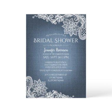 Denim and Lace Bridal Shower Invitations